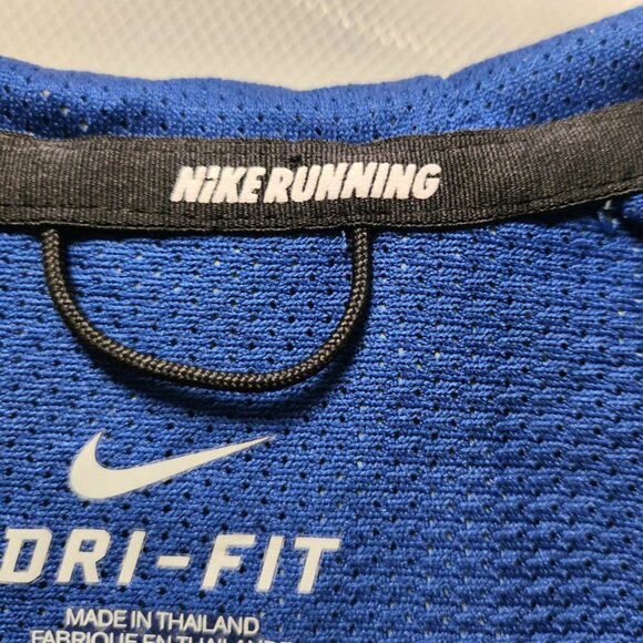 NWT Men Jacket Athletic Nike Running 451544 Hooded Blue M L XL Discount Shipping - Picture 4 of 5